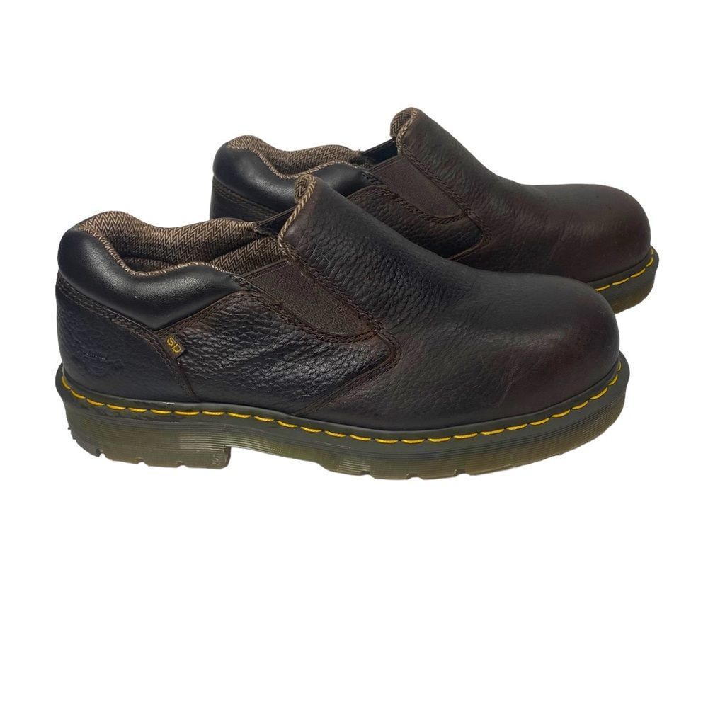 Dr. Martens Dunston Steel Toe Leather Slip On Slip Resistant Work Shoes Mens 10 - Picture 3 of 13